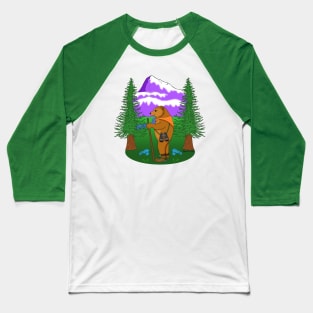 Denali Hiking Bear Baseball T-Shirt